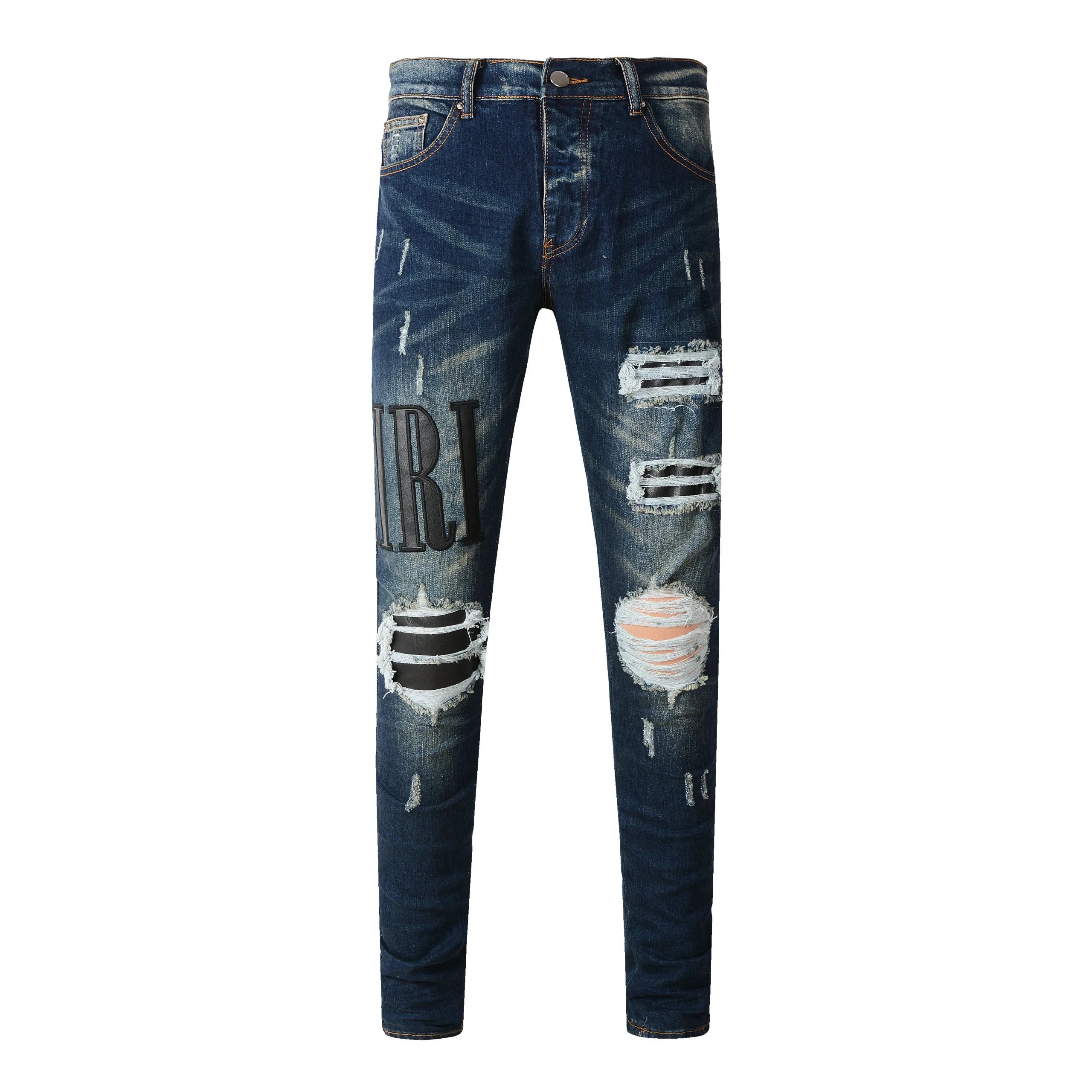 Amiri Distressed Skull Print Black Jeans - 22