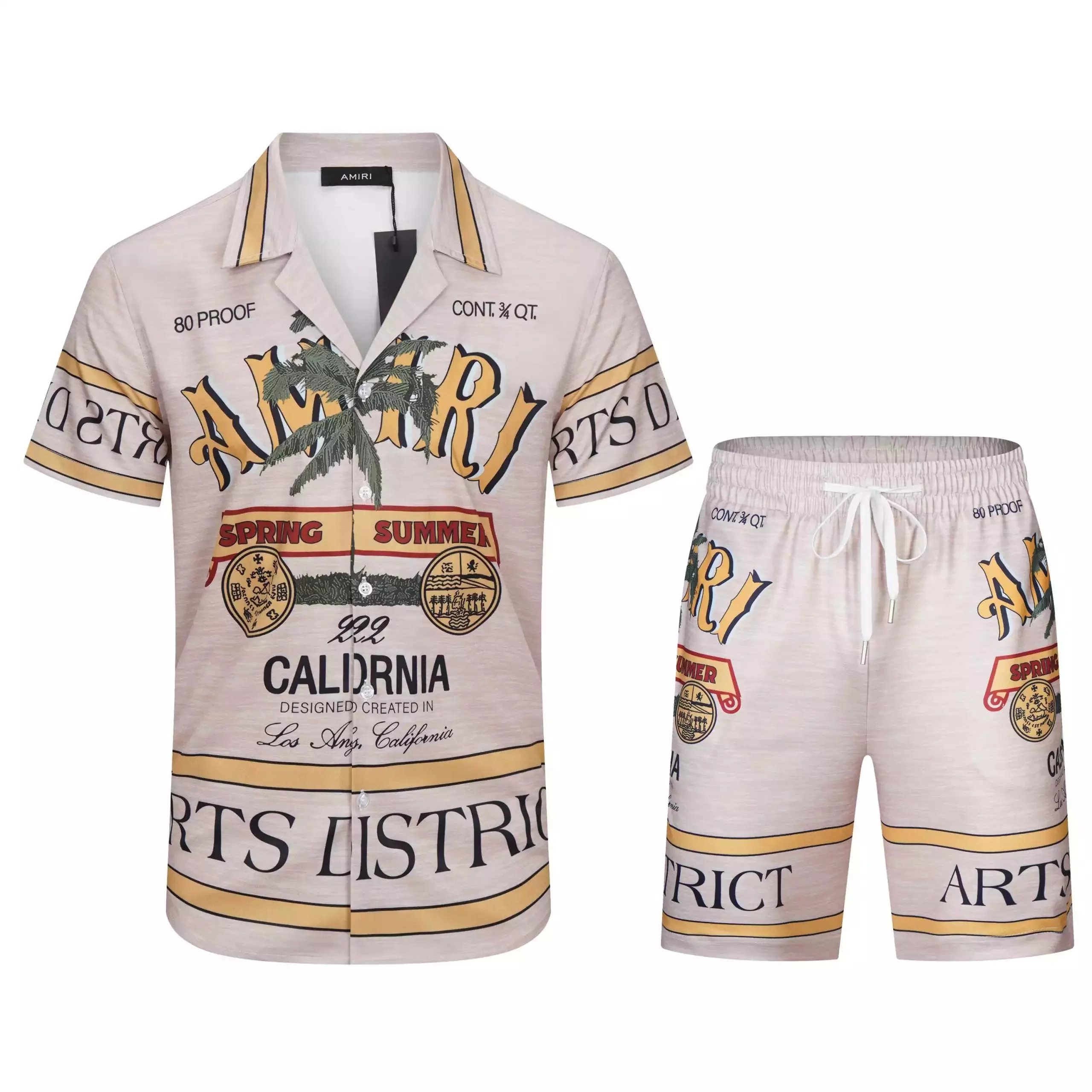 Design District Arts Summer Shorts Beige Multicolor - 36