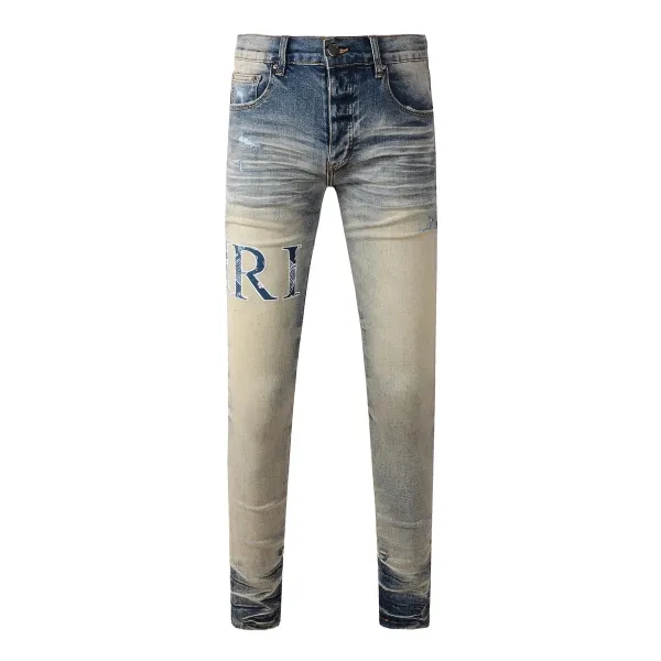 Amiri Distressed Skull Print Black Jeans - 26