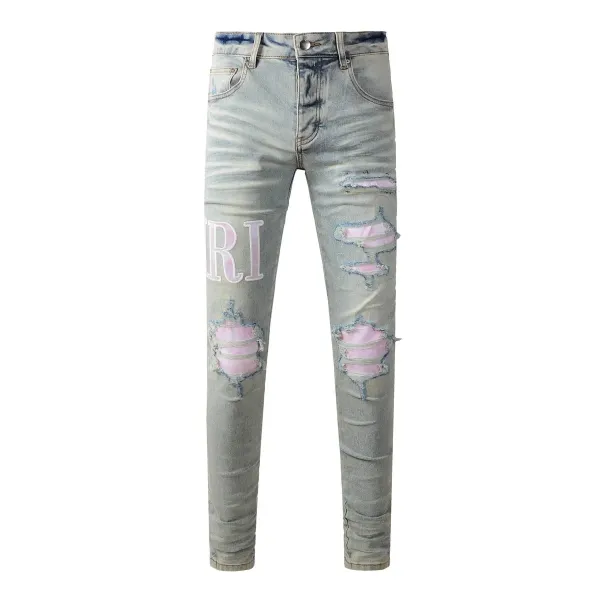 Amiri Distressed Skull Print Black Jeans - 32