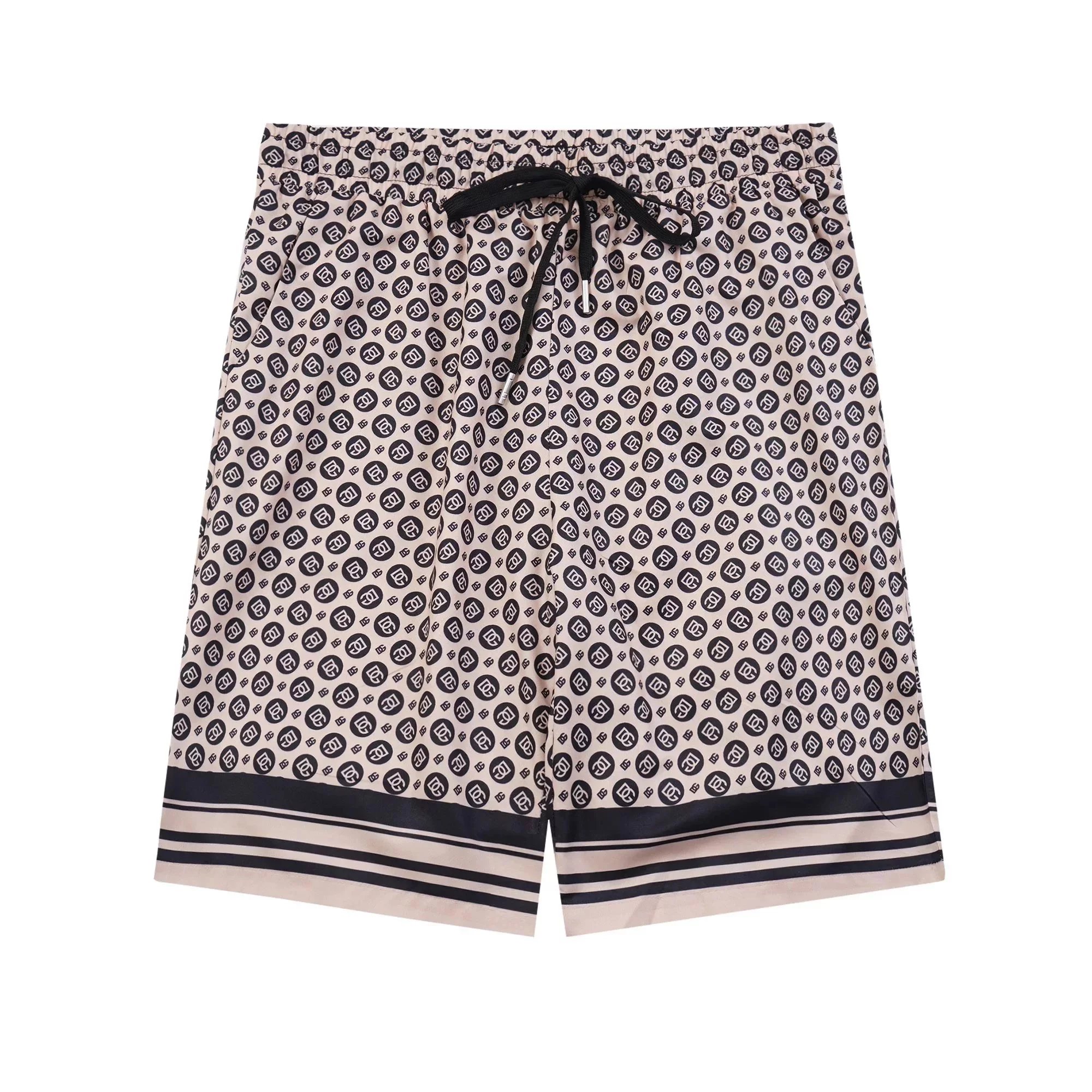 AMI Paris Tie-Dye Logo Print Shorts Navy and White - 41
