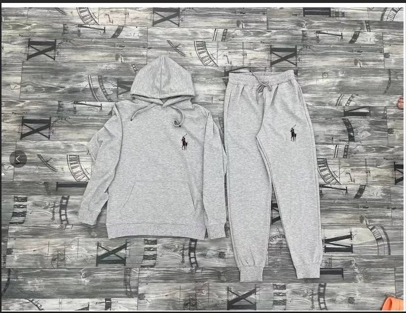 Polo Ralph Lauren Classic Logo Hoodie and Sweatpants Set Gray - 6