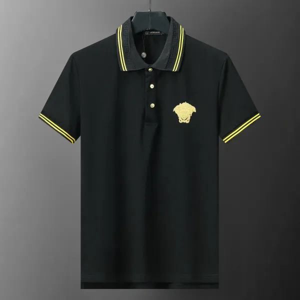 Versace Jeans Couture Shield Embroidered Polo Black Polo Shirt - 18