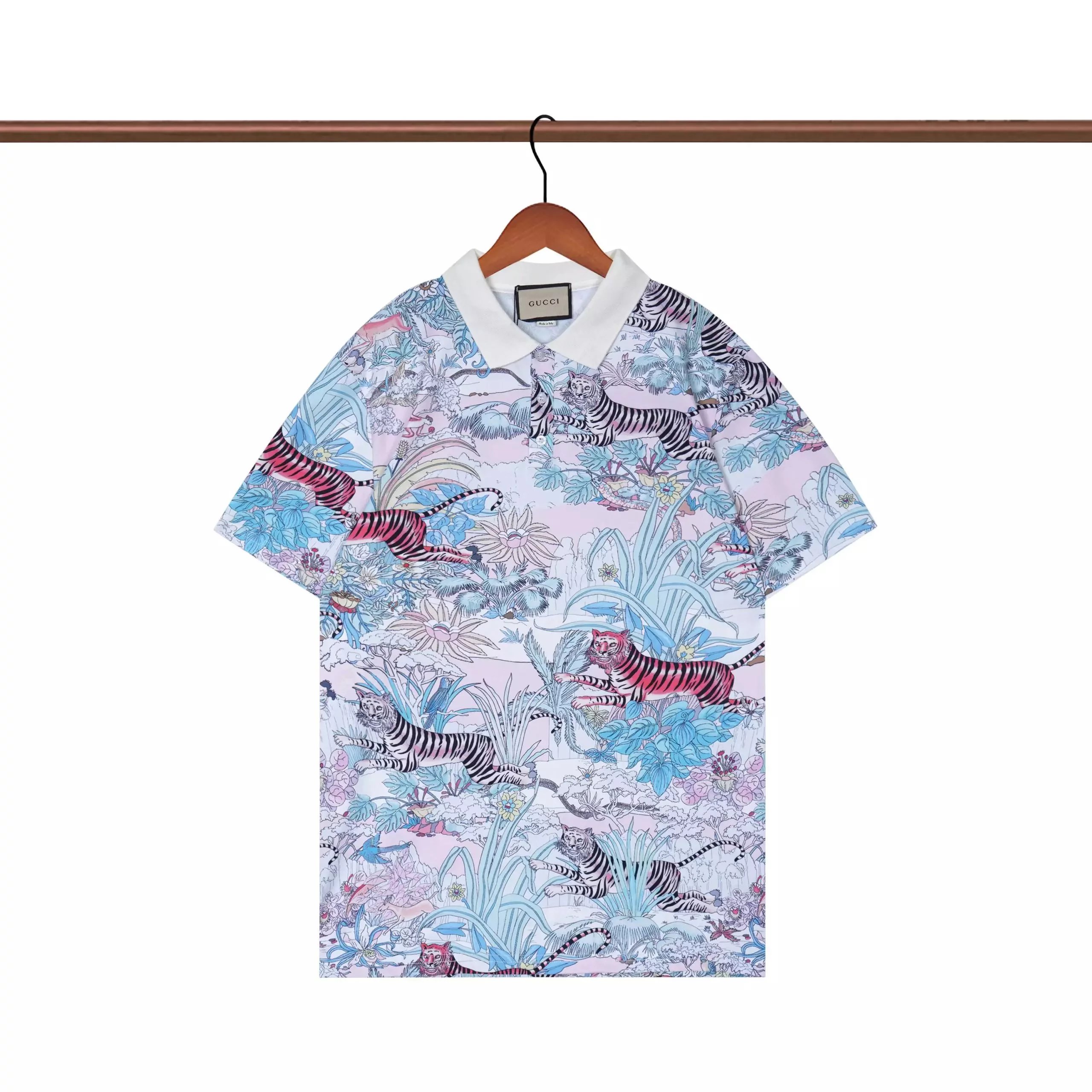 Gucci GG Logo Print Polo White Polo Shirt - 21