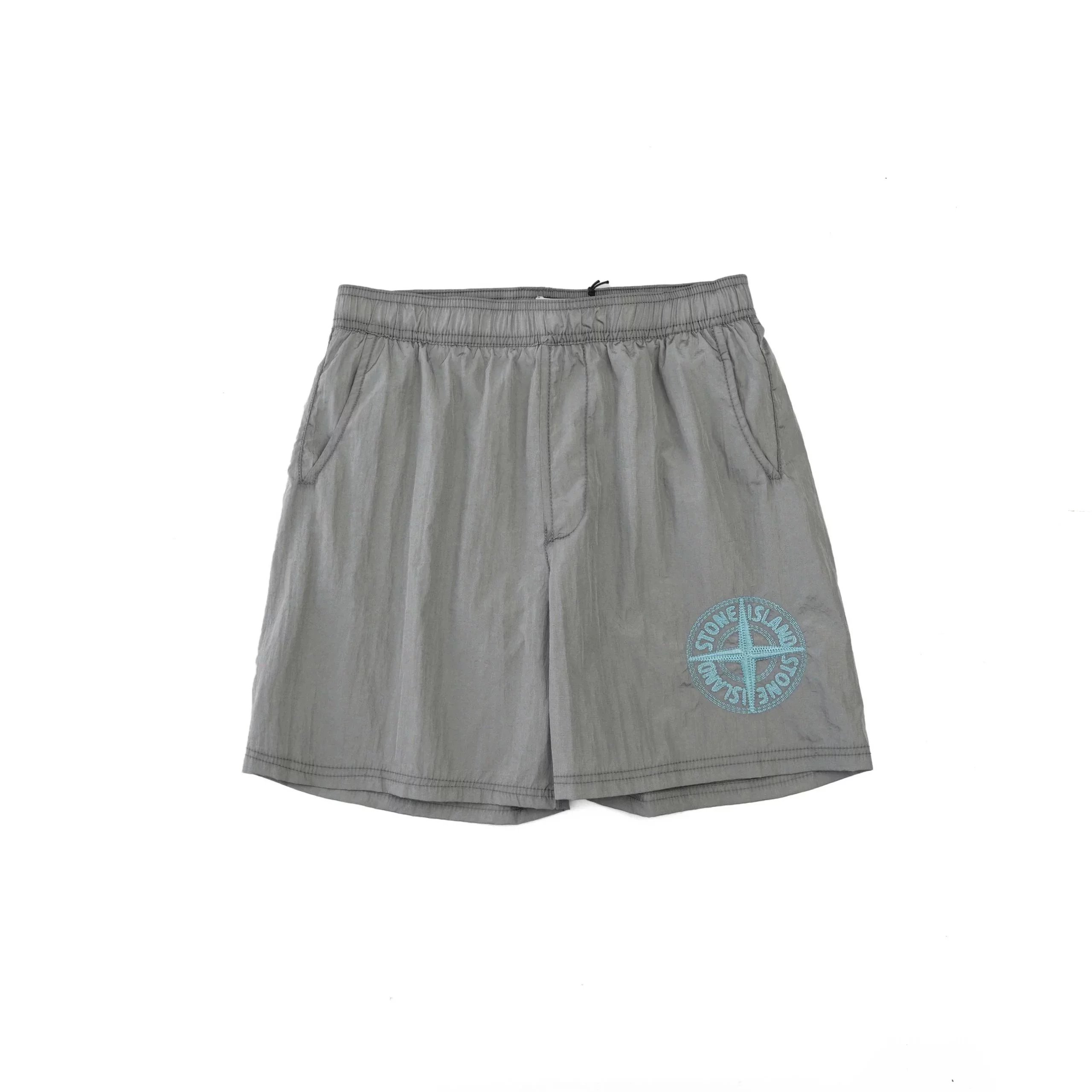 Stone Island Compass Logo Shorts Gray - 33