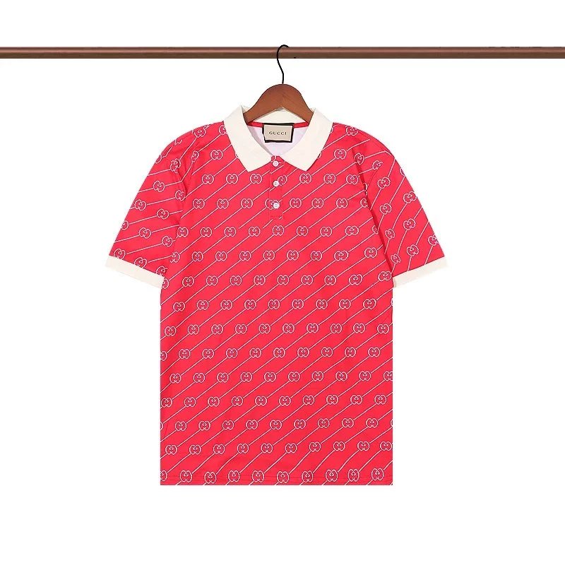 Gucci GG Logo Print Polo White Polo Shirt - 25