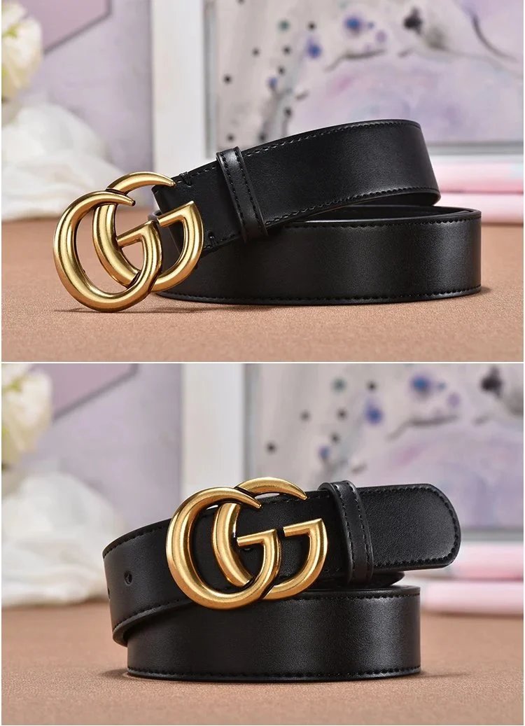 Gucci Marmont Double G Belt Black Leather Belt - 7