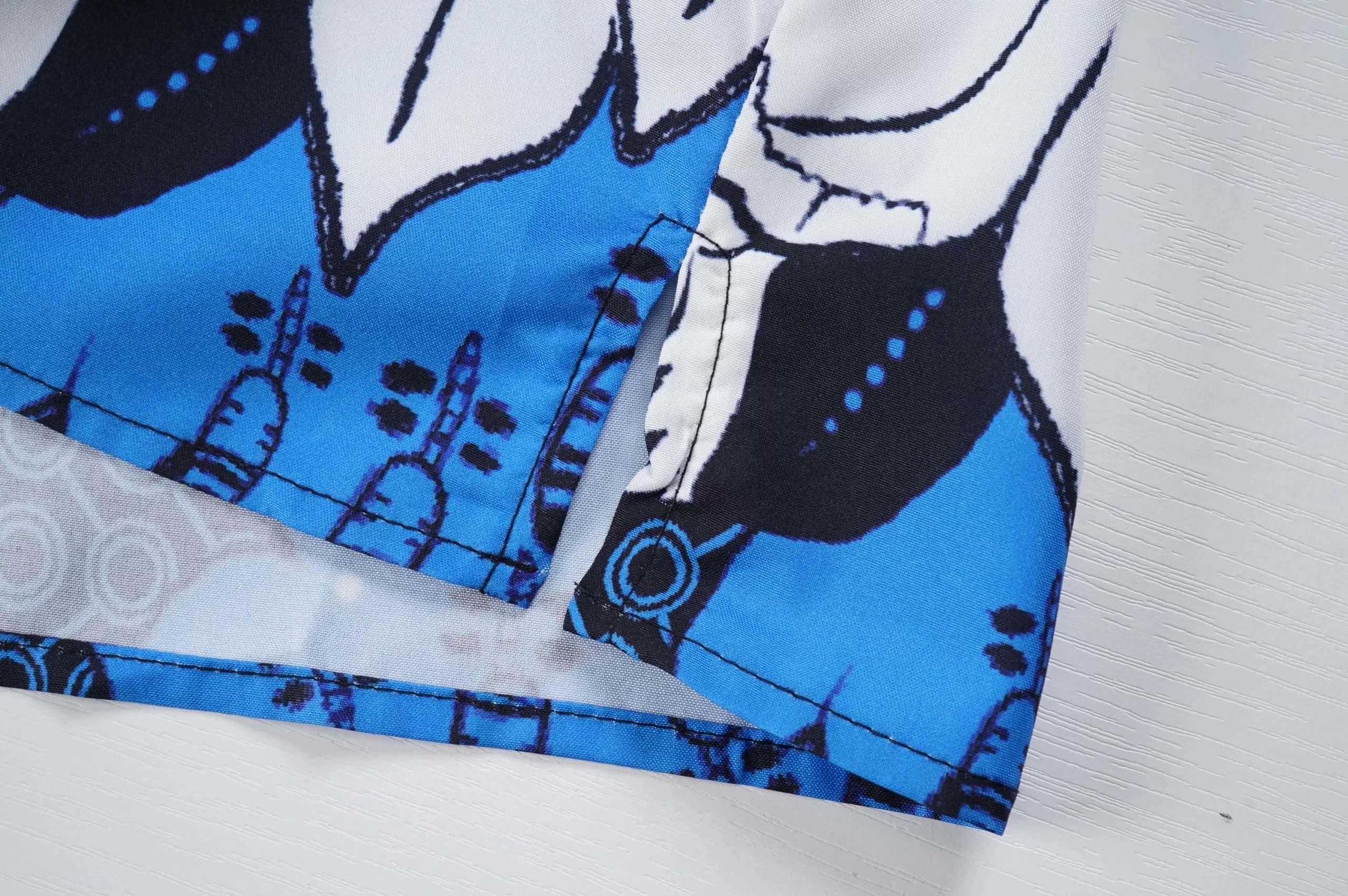Valentino Logo Print Blue and White Resort Set - 10