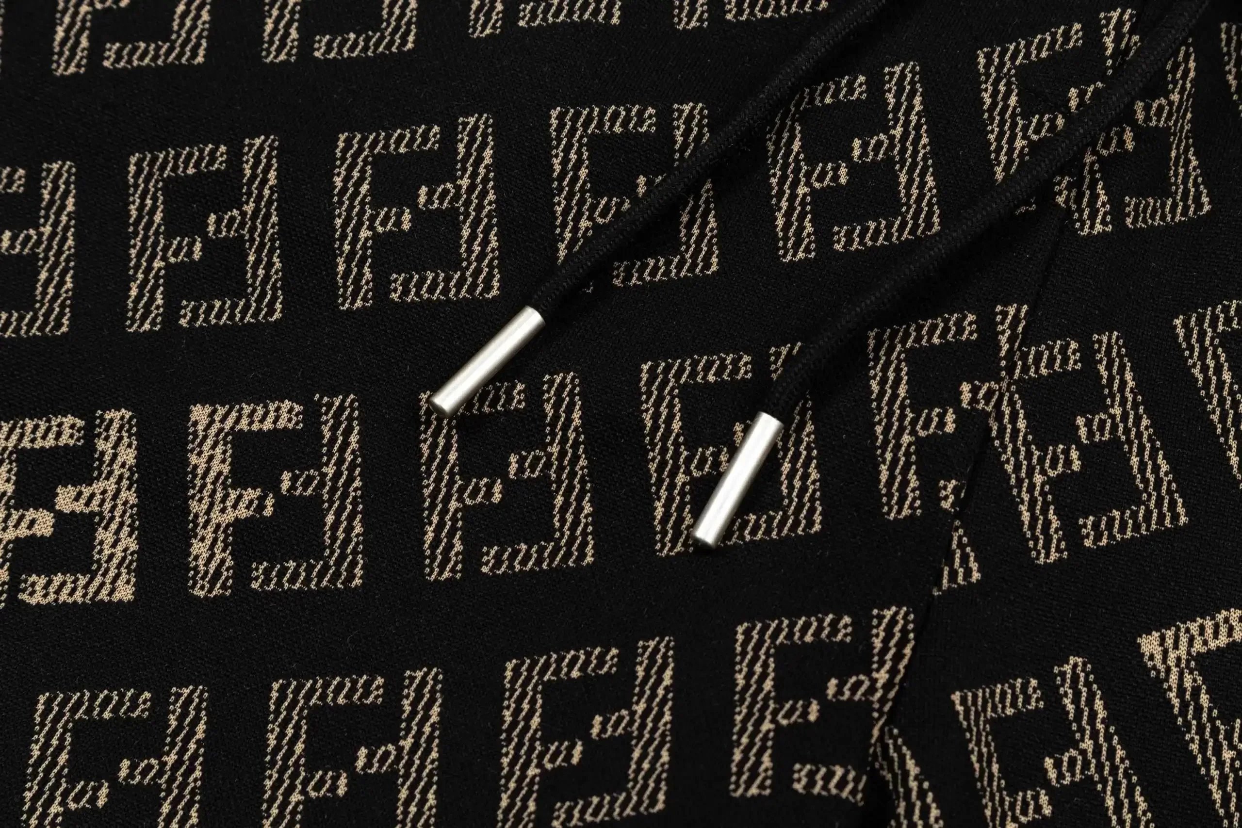 Fendi FF Monogram Print Drawstring Waist Shorts Brown - 9
