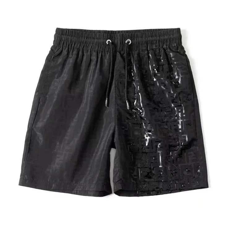 Fendi FF Monogram Print Drawstring Waist Shorts Brown - 17