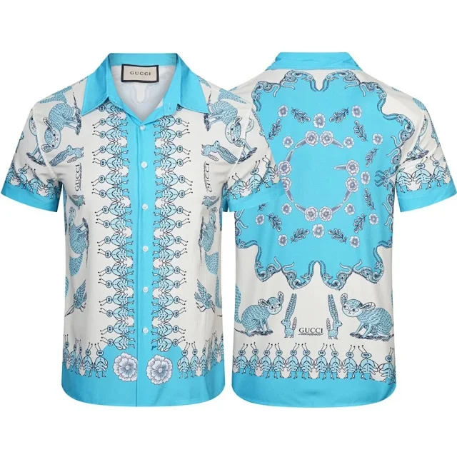 Gucci Shirts Short-sleeve printed button-up shirt product detail image 20