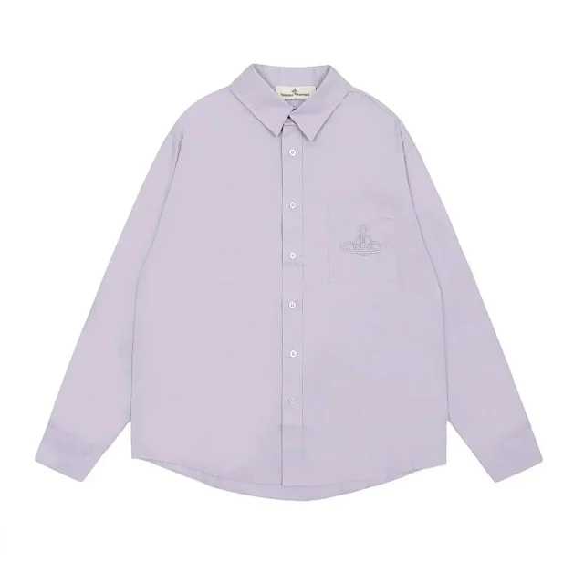 Vivienne Westwood Shirts Orb Embroidered Long-Sleeve Button-Up Shirt product detail image 12