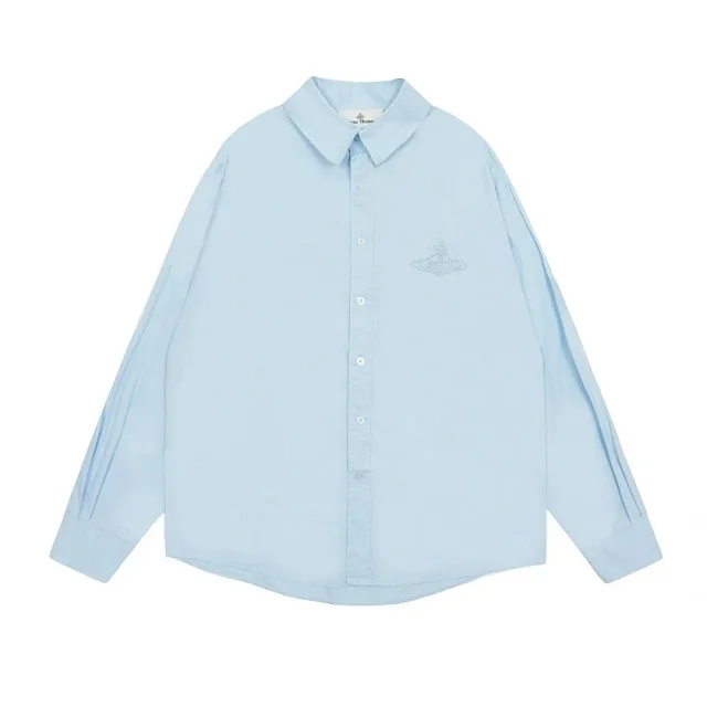Vivienne Westwood Shirts Orb Embroidered Long-Sleeve Button-Up Shirt product detail image 19