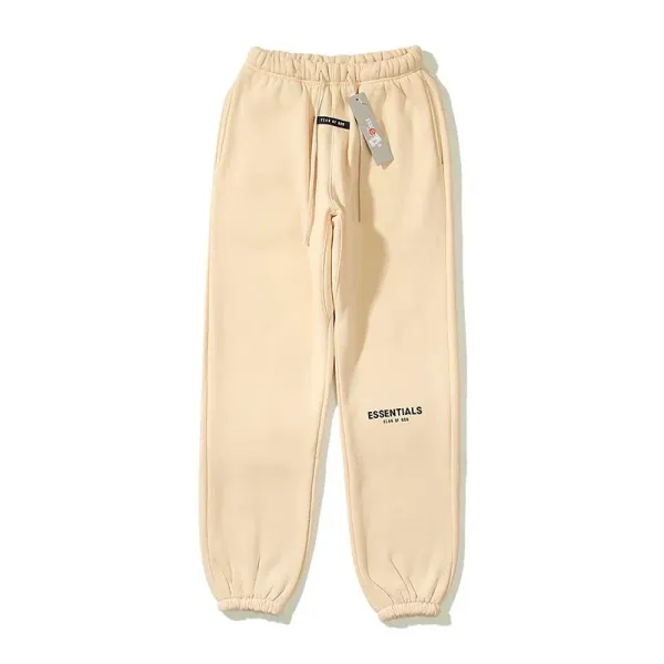 Essentials Track Pants Burgundy with Cream Side Stripes Sweatpants - 17