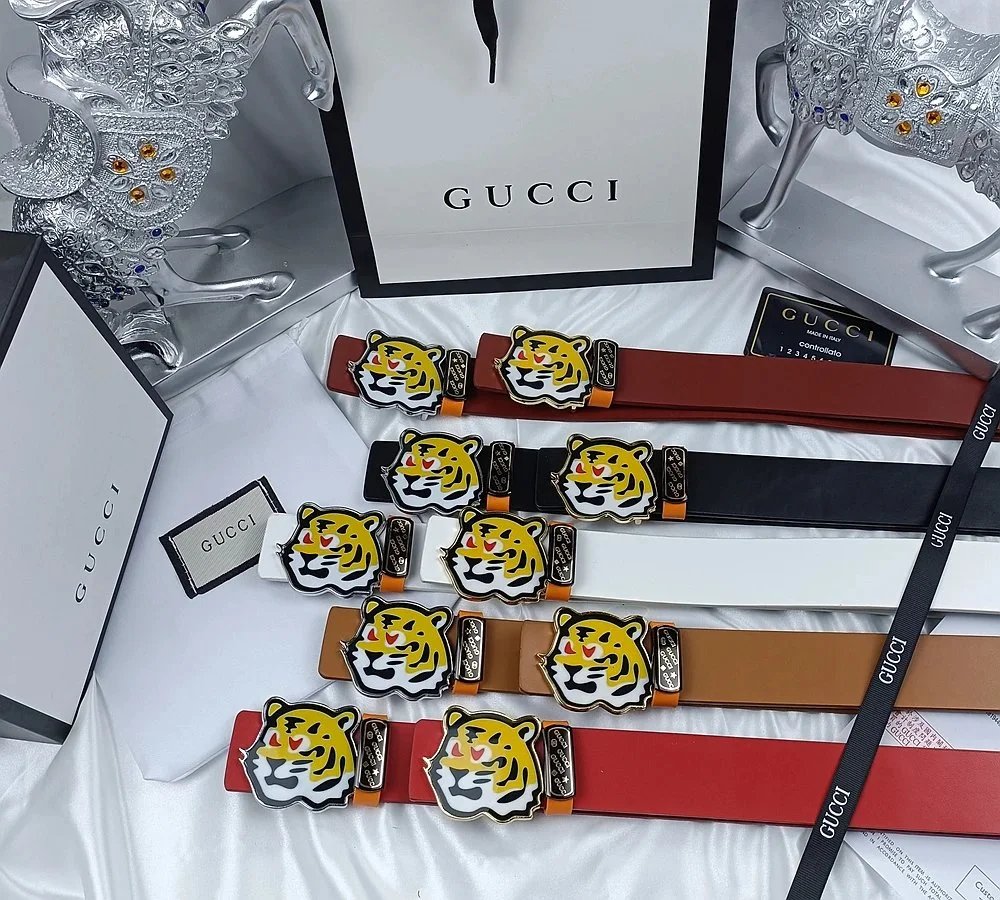 Gucci Interlocking G Buckle Leather Belt Black - 3