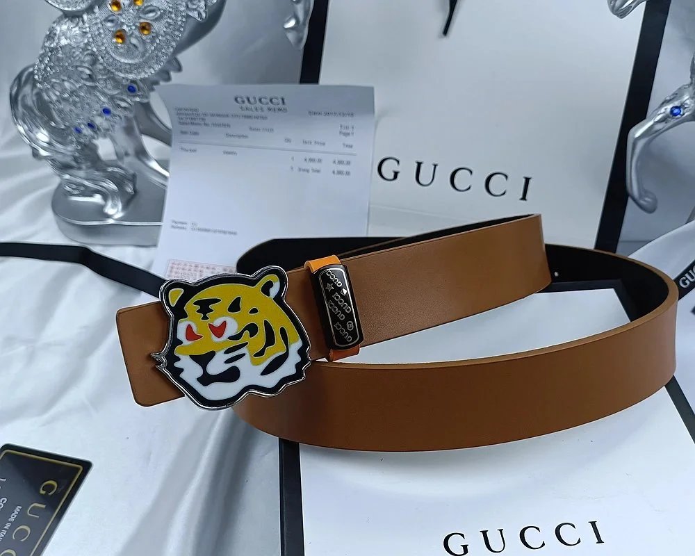 Gucci Interlocking G Buckle Leather Belt Black - 5