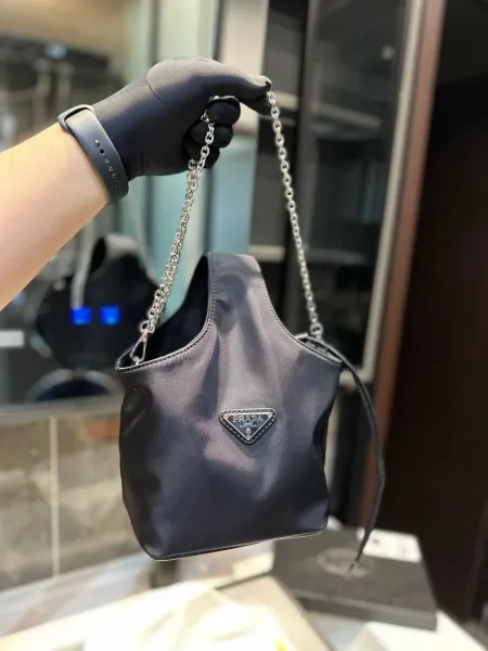 Prada Re-Nylon Mini Shoulder Bag Black - 7