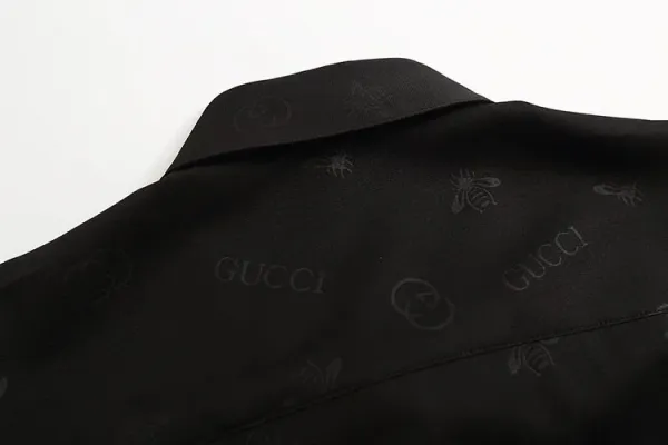 Gucci GG Embroidered Shirt White with Red-Green Trim - 14