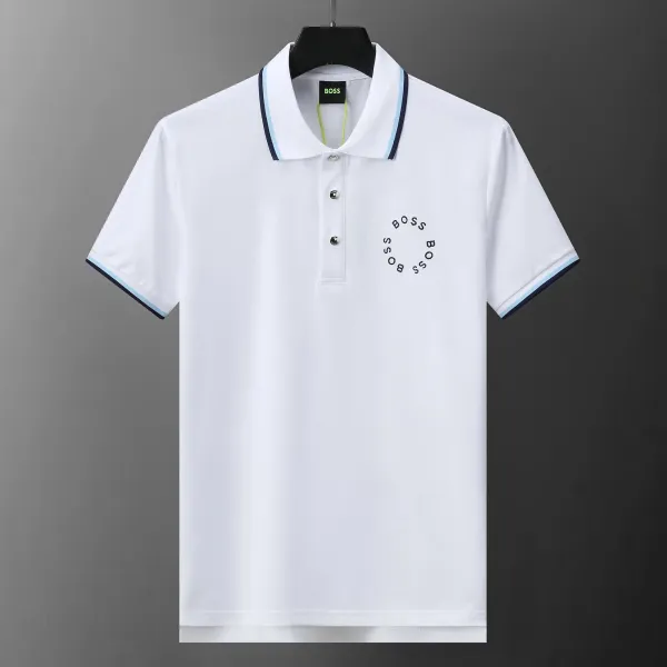 Hugo Boss Logo Polo Black with Yellow Trim Polo - 31
