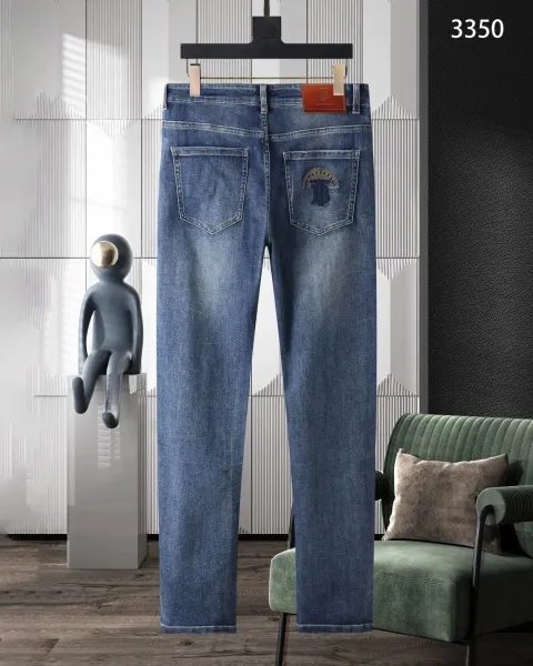 Burberry Logo-Embroidered Straight-Leg Denim Jeans - 17
