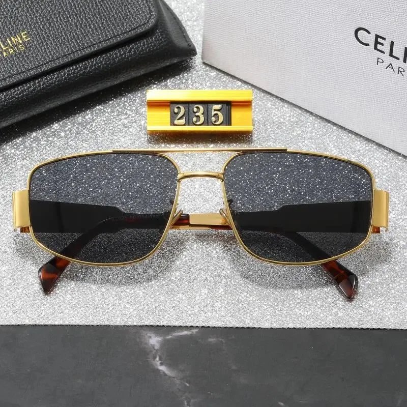 Celine Hexagonal Gold-Frame Green Lens Sunglasses - 4