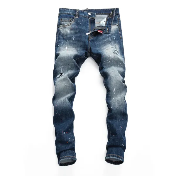 Dsquared2 Distressed Bleach-Splatter Denim Jeans - 14