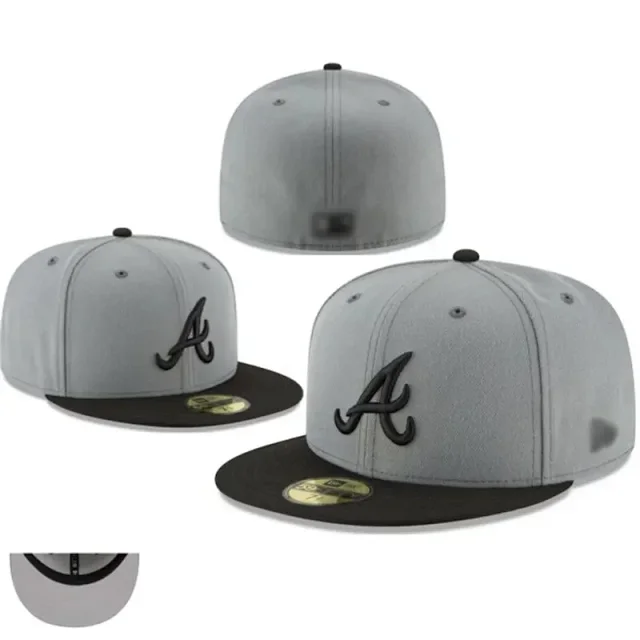 New Era Hats 59FIFTY-style flat-brim fitted baseball caps with embroidered team logos product detail image 23