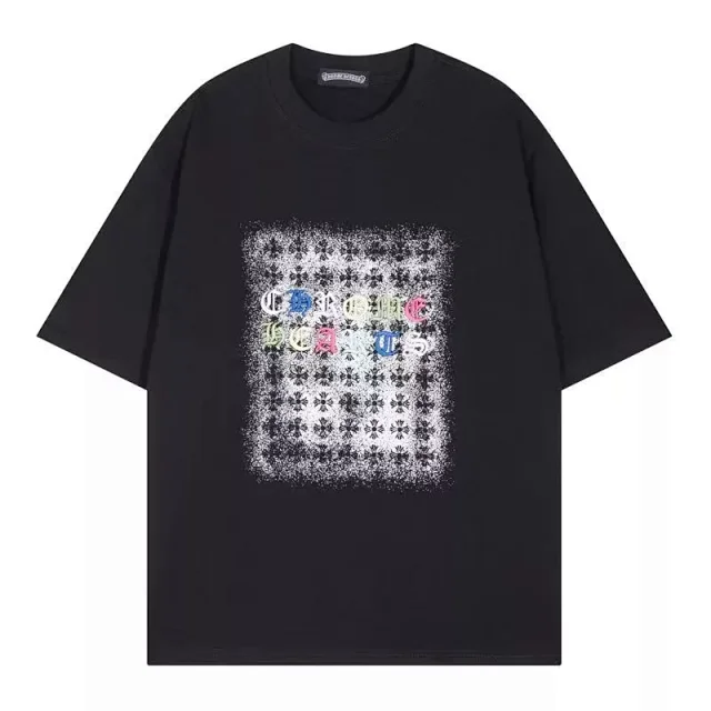Chrome Hearts T-Shirts Short-Sleeve T-Shirt with Cross and Logo Back Graphic product detail image 11