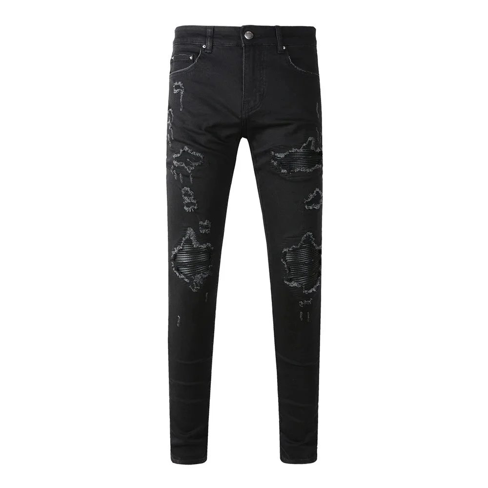 Gallery Dept. Patchwork Distressed Black Jeans - 32