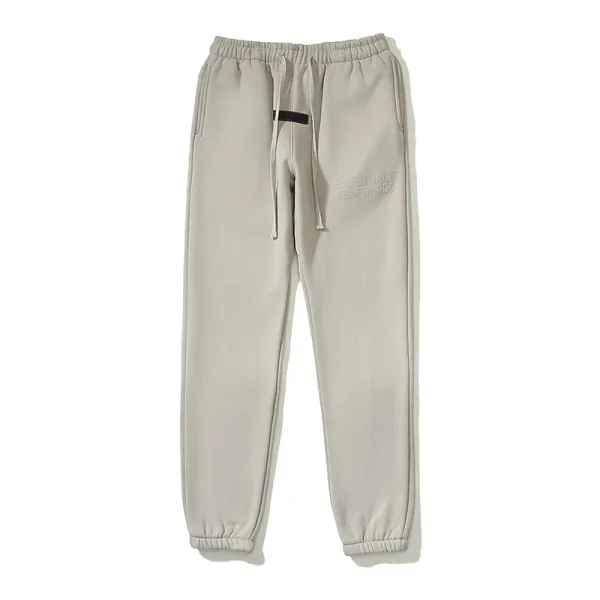 Essentials Track Pants Burgundy with Cream Side Stripes Sweatpants - 16