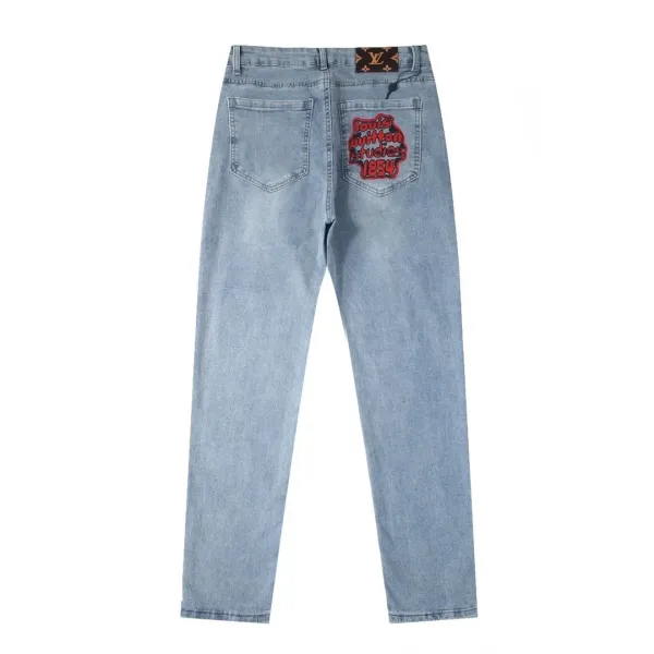 Louis Vuitton Monogram Pocket Detail Light Wash Jeans - 24