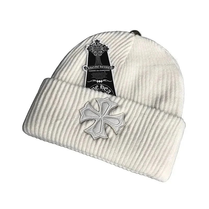 Chrome Hearts x Comme des Garçons Cross Embroidered Black Beanie - 26