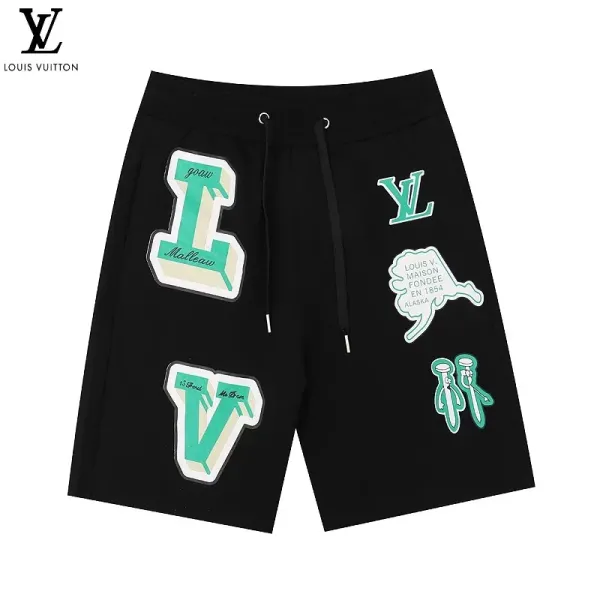 Louis Vuitton Monogram Watercolor Print Shorts Blue White - 15