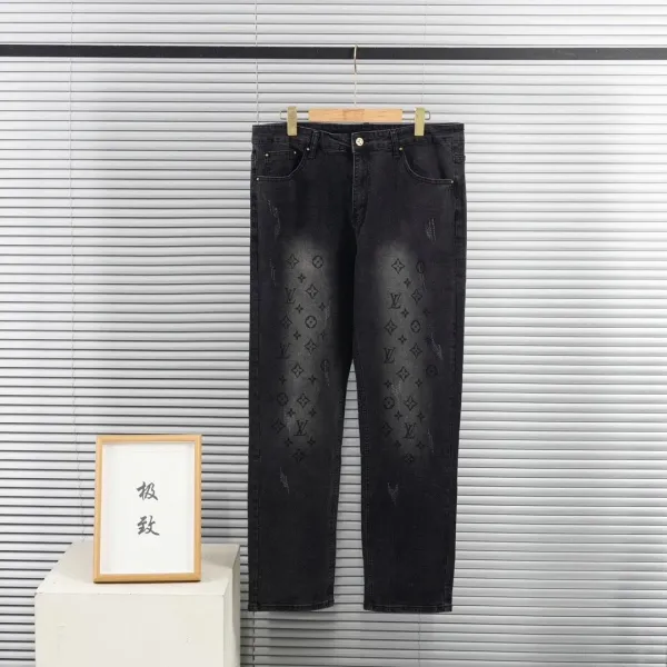 Louis Vuitton x Takashi Murakami Monogram Flower Patch Black Jeans - 13