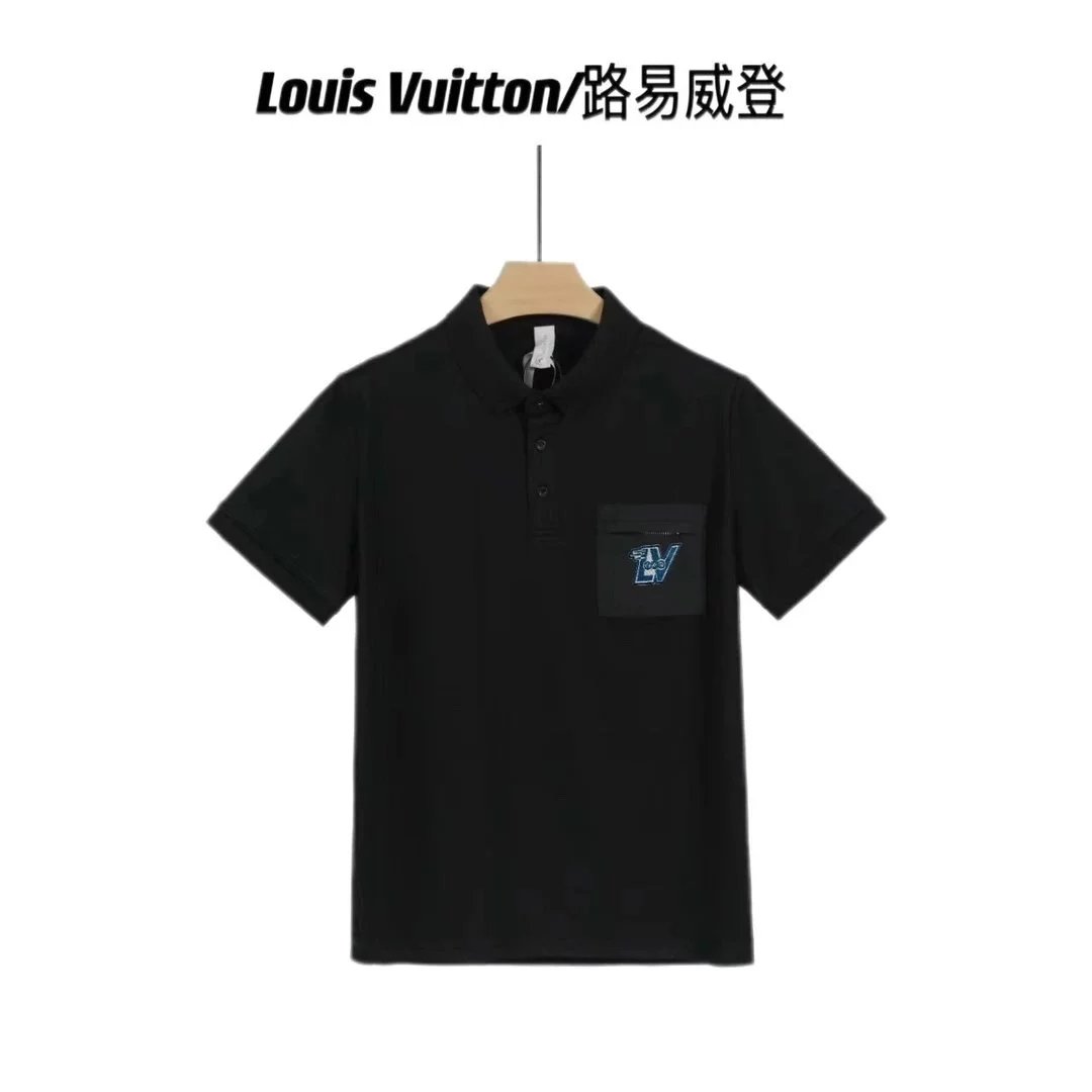 Louis Vuitton LV Monogram Embroidered White Polo Shirt Tops Polo - 22