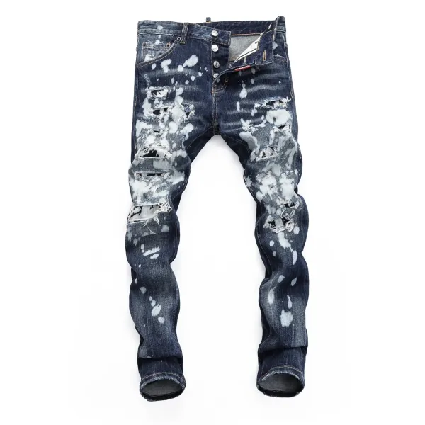 Dsquared2 Distressed Bleach-Splatter Denim Jeans - 33