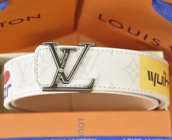 Louis Vuitton Monogram Reversible Belt with LV Turnlock Buckles Gray / Black - 9