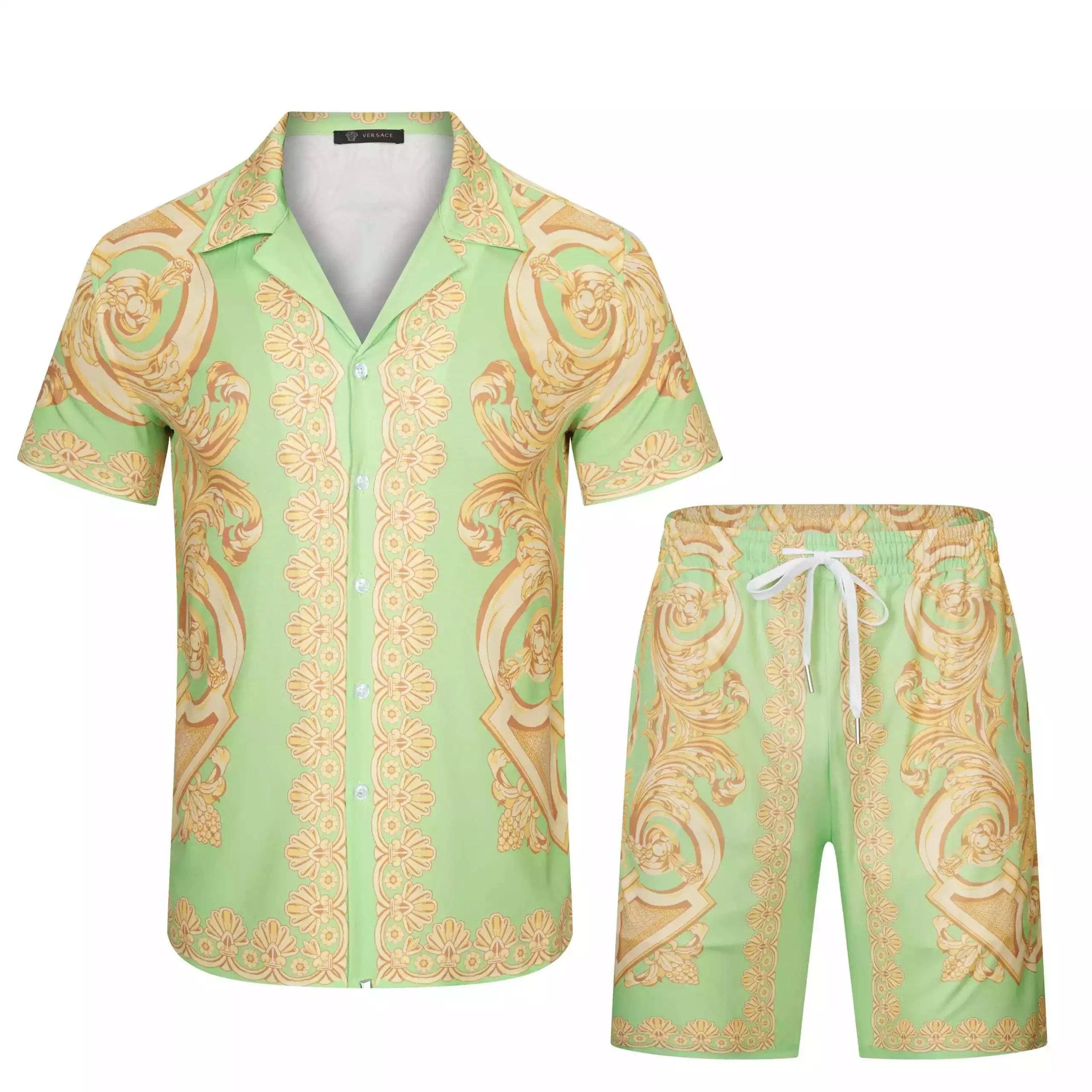 Versace Medusa Psychedelic Print Short-Sleeve Shirt Multicolor - 14