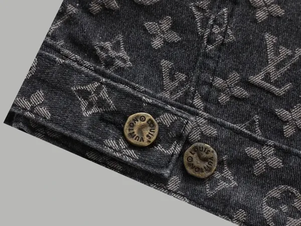 Louis Vuitton Monogram Camouflage Denim Jacket Navy Blue - 10