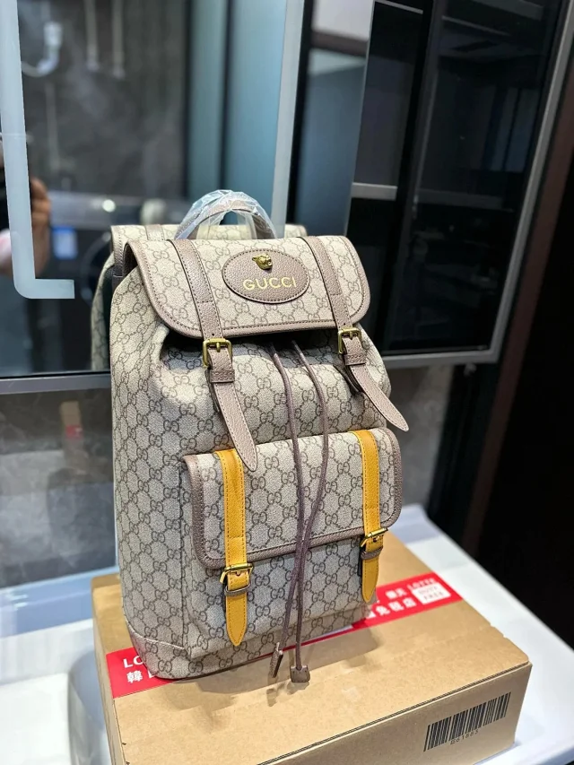 Gucci Backpacks Web Stripe and GG Monogram Designs product detail image 25
