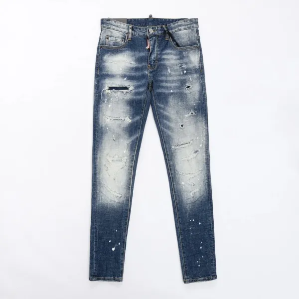 Dsquared2 Distressed Paint-Splatter Slim Fit Jeans - 15