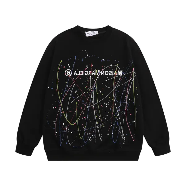 Maison Margiela 22 Logo Print Black Hoodie - 15