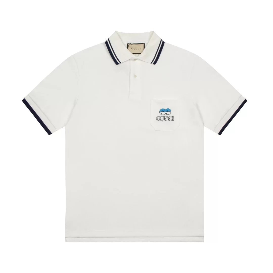 Gucci Logo Print White Polo Shirt - 18