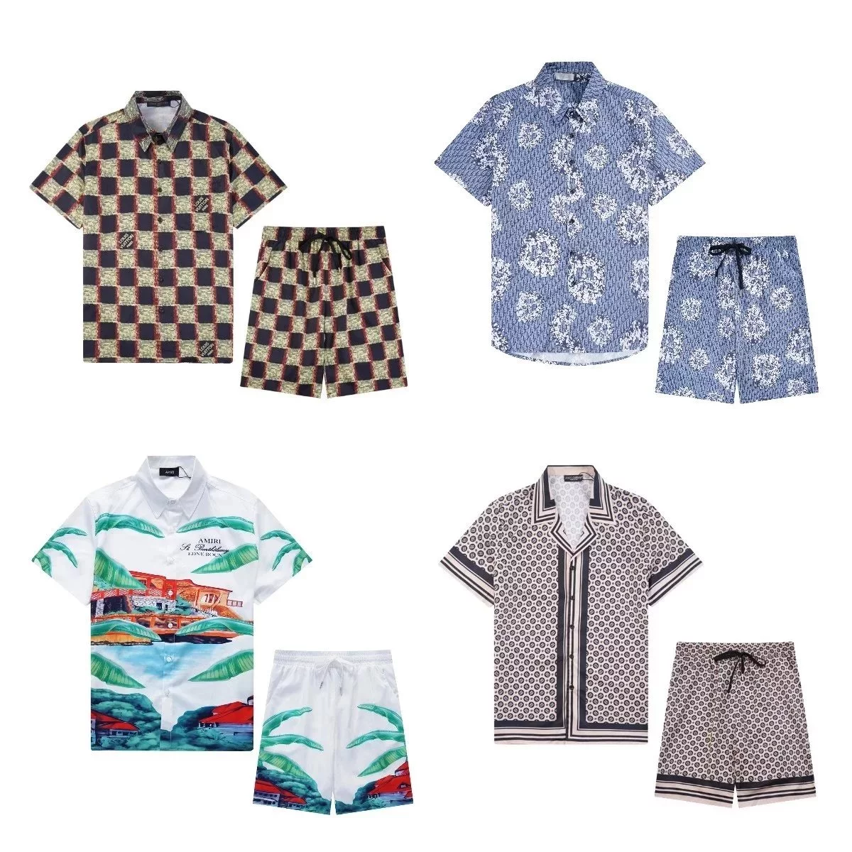 Amiri Short Shirt Set