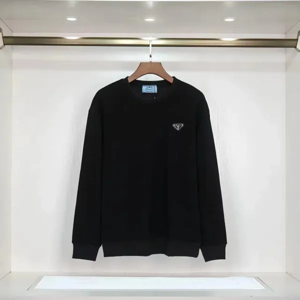 Prada Logo Patch White Crewneck Sweatshirt Sweater - 12