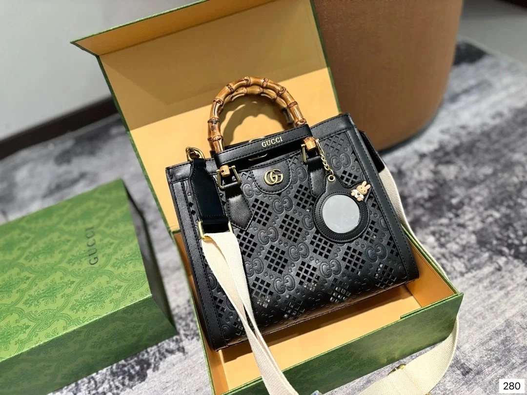 Gucci Hobo Bucket Bag Beige Brown GG Monogram with Web Stripe Shoulder Bag - 30