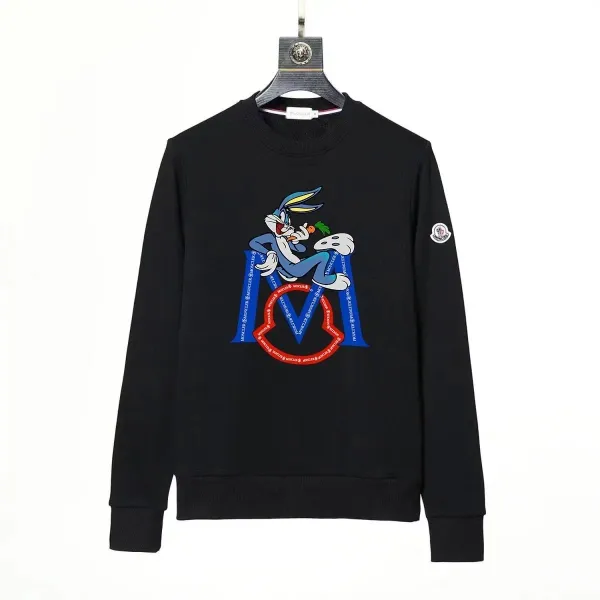 Moncler x Looney Tunes Bugs Bunny Graphic Sweatshirt Black Sweater - 1