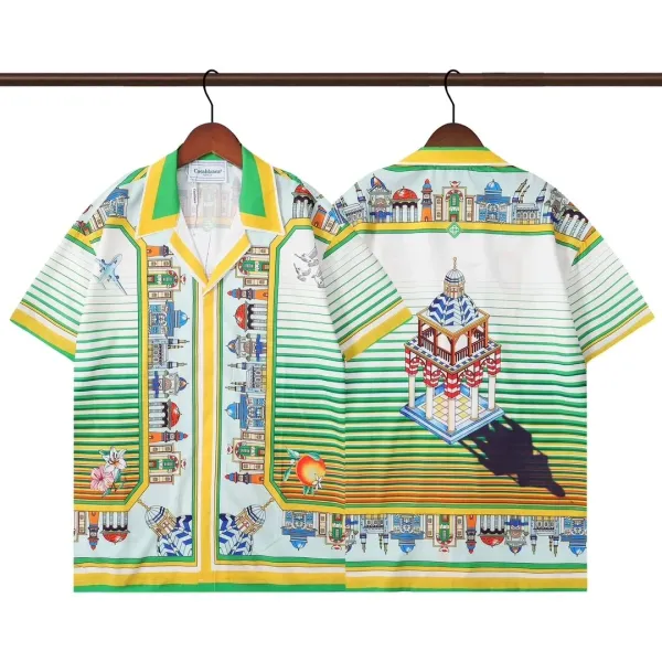 Casablanca Patterned Green Polo Shirt - 10