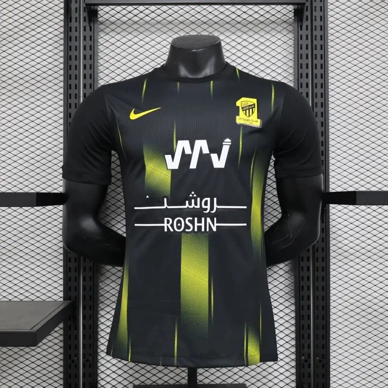 Nike Al-Ittihad Club 2023-24 Third Jersey Black / Yellow - 17