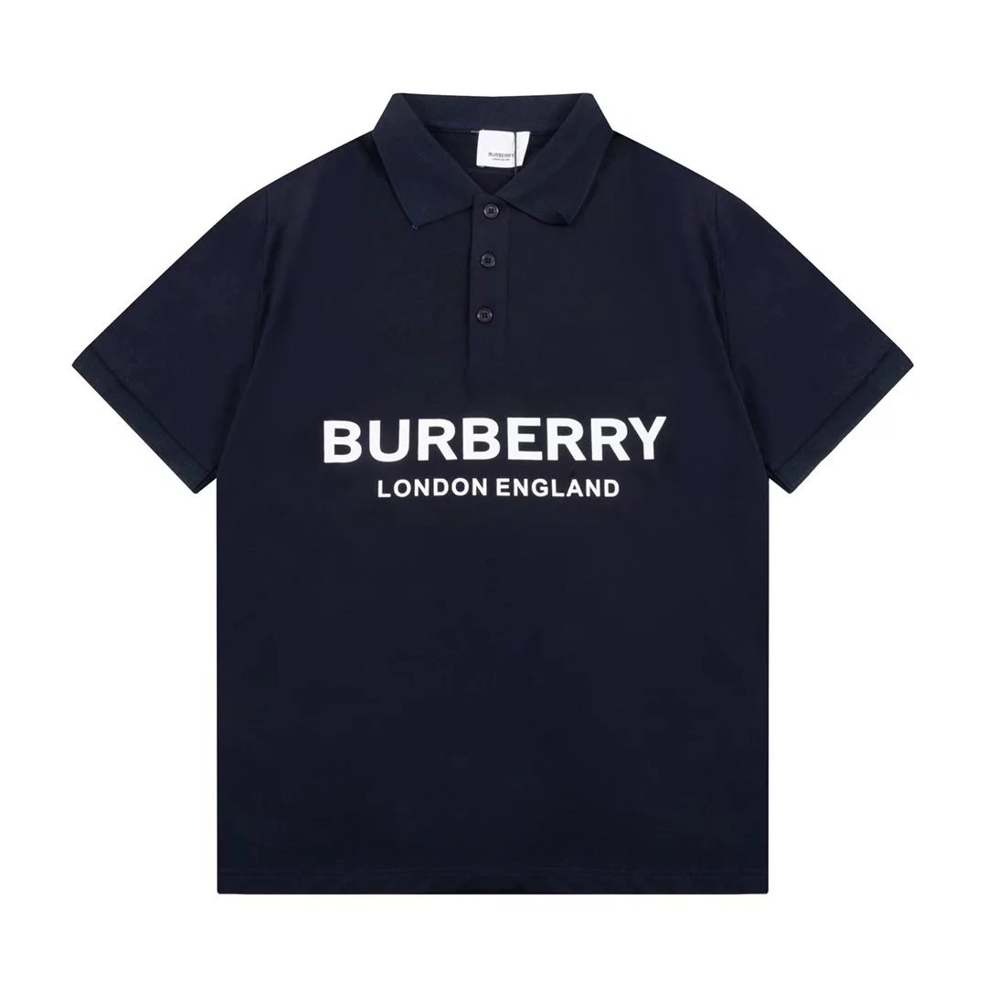 Burberry Leather-Patch Polo Black Polo Shirt - 14